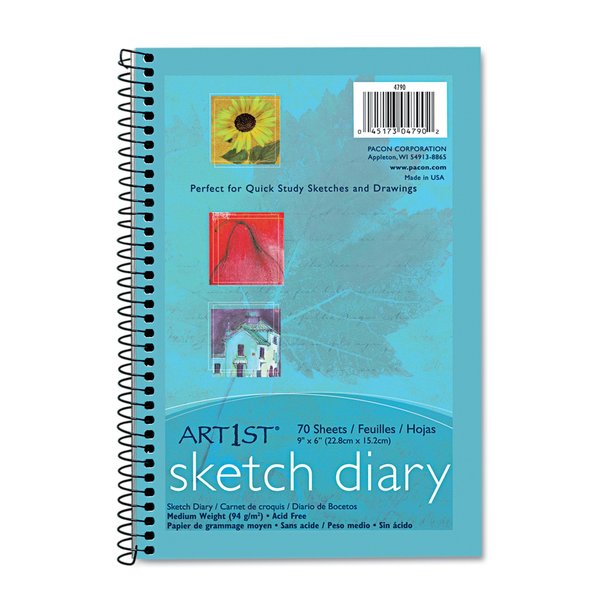 Pacon Sketch Diary, 6" x 9", White 4790